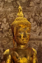 Buddha-bilde i Ayutthaya-stil (forgylt bronse)