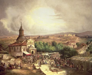 Pilgrimage to San Isidro (oil on canvas)   1422247   no       norwegian Successfully Translated  Original: Eider Duck (colour litho) Translat: Eider Duck (colour litho) 1408289 no norwegian Successfully Translated Original: Flower of Akashi Akashi no hana,