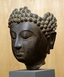 Buddhas hode ser ned, Lan Na Culture (bronse)