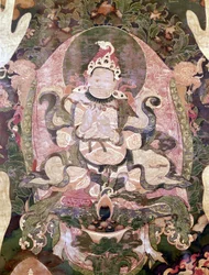 Gnya-khri-bcan-po, første konge av Tibet. Thai-til-tibetansk Paris Museum Guimet