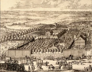 Det tyske kvarteret Nemetskaya sloboda i Moskvas venstre del, 1705