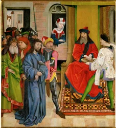 Jesus foran Pilatus (maleri på tre)