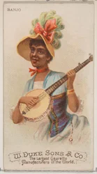 Banjo, fra Musical Instruments-serien N82 for Duke-sigaretter, 1888., 1888.