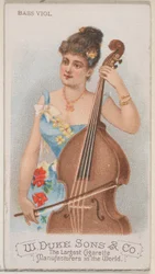 Bass Viol, fra Musical Instruments-serien N82 for Duke-sigaretter, 1888., 1888.
