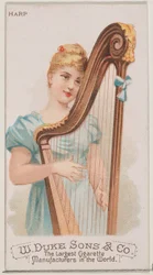 Harpe, fra Musical Instruments-serien N82 for Duke-sigaretter, 1888., 1888.