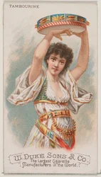 Tambourine, fra Musical Instruments-serien N82 for Duke-sigaretter, 1888., 1888.