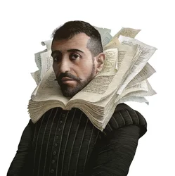 Cervantes, 2014 (skrapebrett, digitalt fargelagt)