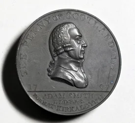 Scottish Penny til minne om Adam Smith (forside), 1797 (kobber) (for bakside se XJF448270)