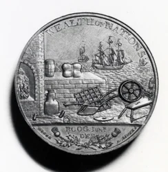 Scottish Penny til minne om Adam Smith (revers), 1797 (kobber) (for forside se XJF448269)