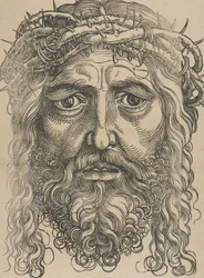 Kristi hode kronet med torner, ca. 1520.
