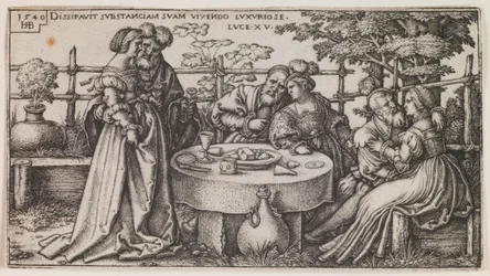 The Prodigal Son Wasting his Fortune, fra serien "The History of the Prodigal Son"