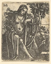 Kvinne med en harpe, 1520-25.