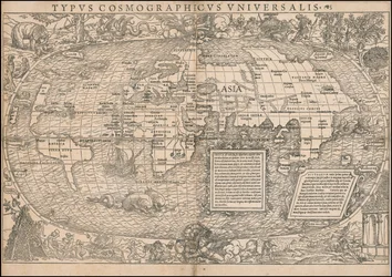 Verdenskart fra 1532 av Sebastian Münster