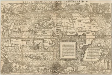 Verdenskart fra 1537 av Sebastian Munster