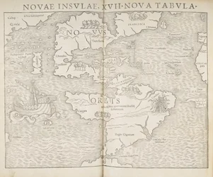 Kart over Nord-Amerika, New Islands, 17 nye kart, Sebastian Munster