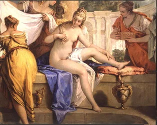 Bathsheba Bathing, ca. 1725 (olje på lerret) (detalj av 206172)
