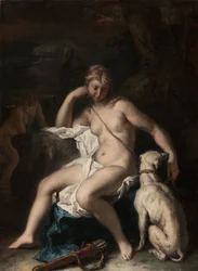 Diana and her Dog, ca. 1717-20 (olje på lerret)