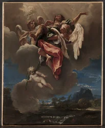 Studie til «En helgenas apoteose» (for San Bernardino dei Morti, Milano), ca. 1695 (olje på lerret)