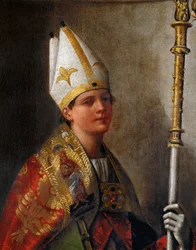 Den hellige Ludvig av Toulouse (olje på lerret)