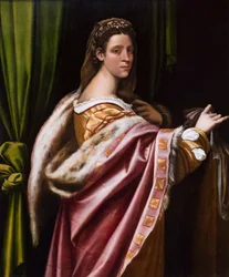 Portrett av en dame, midten av 1520-årene (olje på tre)