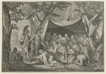 Alexander den store møter Stateira, Sisygambis og familien til Darius Verk av Charles le Brun (serietittel) L