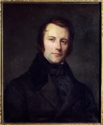 Portrett av Edgar Quinet (1803-1875) deputert i 1848. Maleri av Sebastien Cornu (1804 - 1870)
