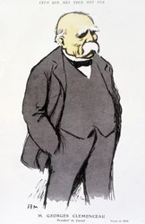 Portrett av Georges Clémenceau - dess. av Sem (1863 - 1934), i “Fantasio” eller 01/02/1918, nr. 265