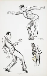 To herrer i smoking framfører La Danse Havas til saksofon, fra White Bottoms, utg. 1927