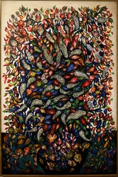 Blomster og frukt, ca. 1920 (olje på lerret)