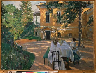 Om sommeren - Maleri av Sergei Arsenyevich Vinogradov (1869-1938), olje på lerret