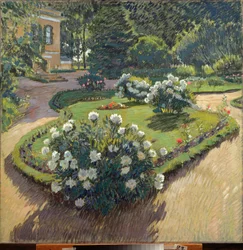 Un jardin (A Garden) - Verk av Sergei Arsenyevich Vinogradov (1869-1938), gouache og pastell på papir