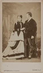 Paul Pavlovich Demidoff, andre prins av San Donato 1839-1885, med sin kone, Maria..., 1863.