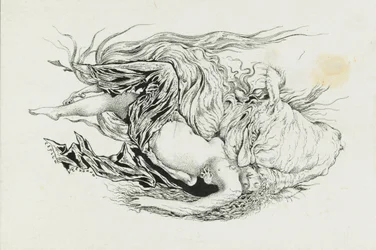 Chernomor og Lyudmila. Illustrasjon til diktet Ruslan og Ljudmila av A. Pushkin, 1921-1926.