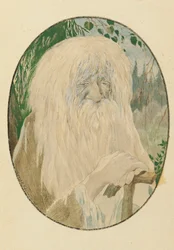 Leshy. Illustrasjon til diktet Ruslan og Ljudmila av A. Pushkin, 1921-1926.