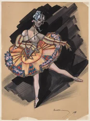 Fedukken. Kostymedesign for Anna Pavlova, 1924