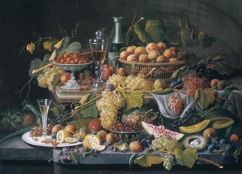 Stilleben: frukt, 1855