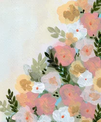 Myke pastellfargede blomster