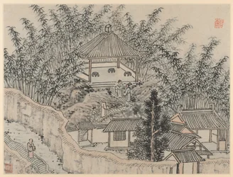 Tolv utsikt over Tiger Hill, Suzhou: Bamboo Pavilion, Tiger Hill, etter 1490.