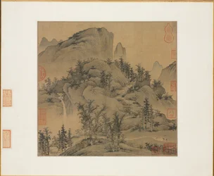 Reisende i Autumn Mountains