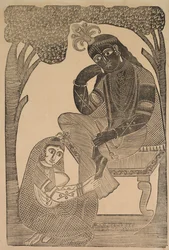 Radha stryker Krishnas føtter