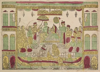 Rama og Sita i Det kongelige palass (recto)