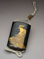 Inro depicting the courtesan Morokoshi of Echizen-ya writing a letter, 19th century   1153026   no       norwegian Successfully Translated  Original: Peach Blossoms Translat: Peach Blossoms 1289578 no norwegian Successfully Translated Original: Disparate a