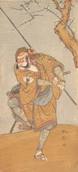 Onoe Matsusuke i rollen som Asahina i Edo no Haru Meisho Soga, 1773.