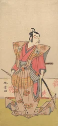Skuespilleren Ichikawa Danjuro V som en samurai, 1771-72.