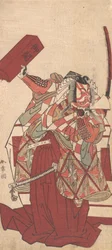 Den fjerde Ichikawa Danjuro i Shibaraku, 12. måned, 1774.