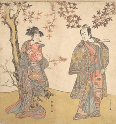 Den andre Ichikawa Monnosuke som ubevæpnet mann, sannsynligvis 1778.