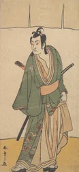 Den andre Ichikawa Monnosuke i rollen som Soga no Juro Sukenari, 2. måned, 1785.