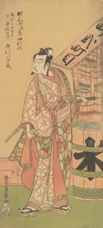 Den andre Ichikawa Yaozo i rollen som Soga no Goro, 2. måned, 1770.