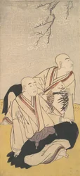 Den tredje Sawamura Sojuro og den andre Ichikawa Monnosuke som buddhistiske munker, 1791.