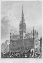 Rådhuset, Brussel, 1850